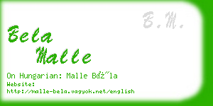 bela malle business card